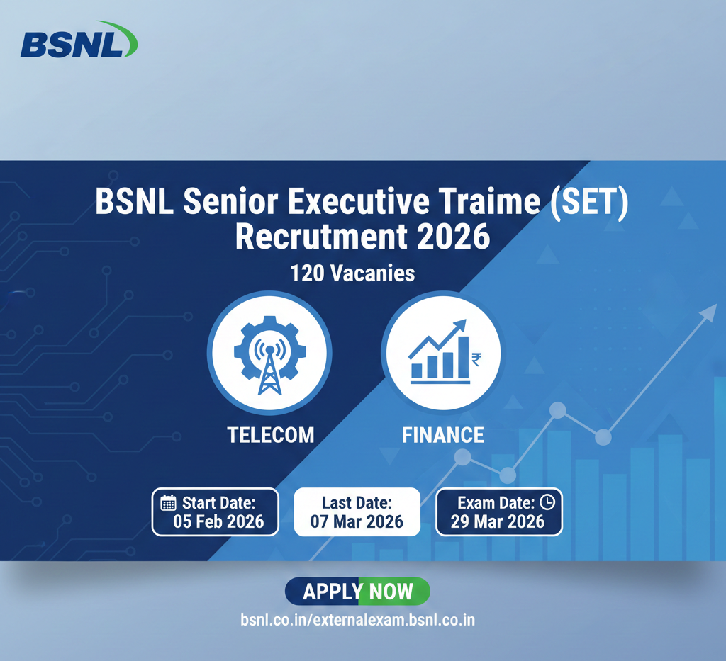 BSNL Senior Executive Trainee Recruitment 2026