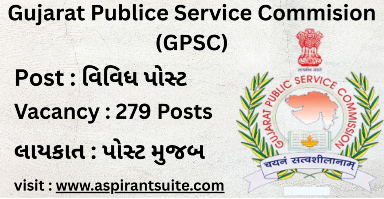 GPSC Recruitment 2026 (Advt 111-133): Apply Online for 279 Posts