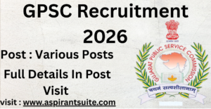 GPSC Recruitment 2026