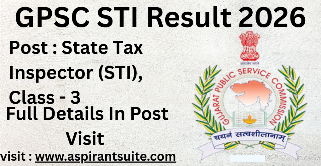 GPSC STI Result 2026