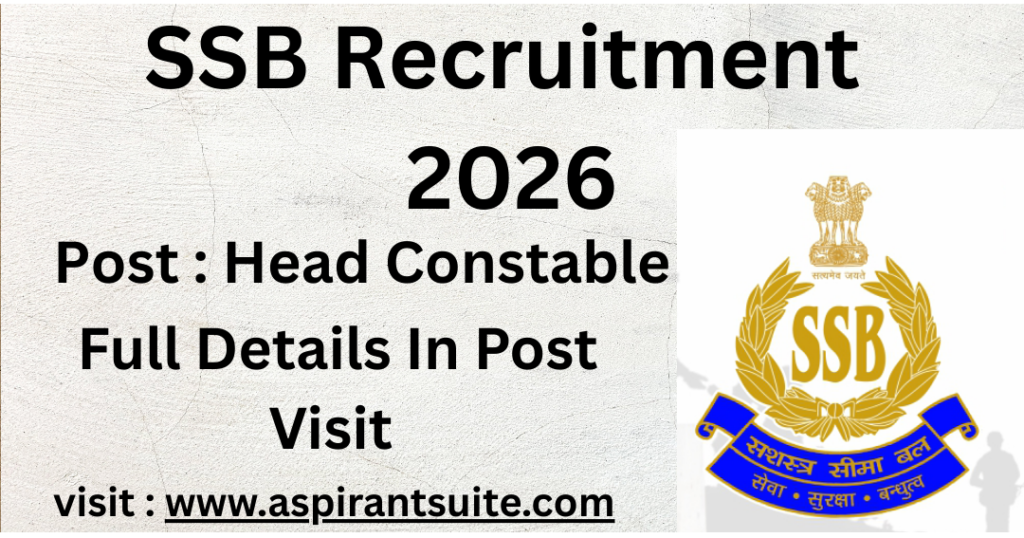 SSB Recruitment 2026